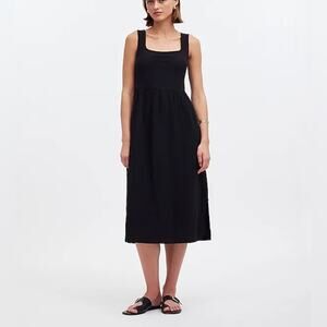 Madewell Knit Tank Midi Dress in black Size S